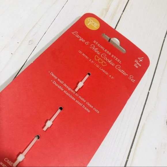 Core Kitchen Stainless Steel Large and Mini XOXO Cookie Cutter Set 4 pc - Picture 4 of 4